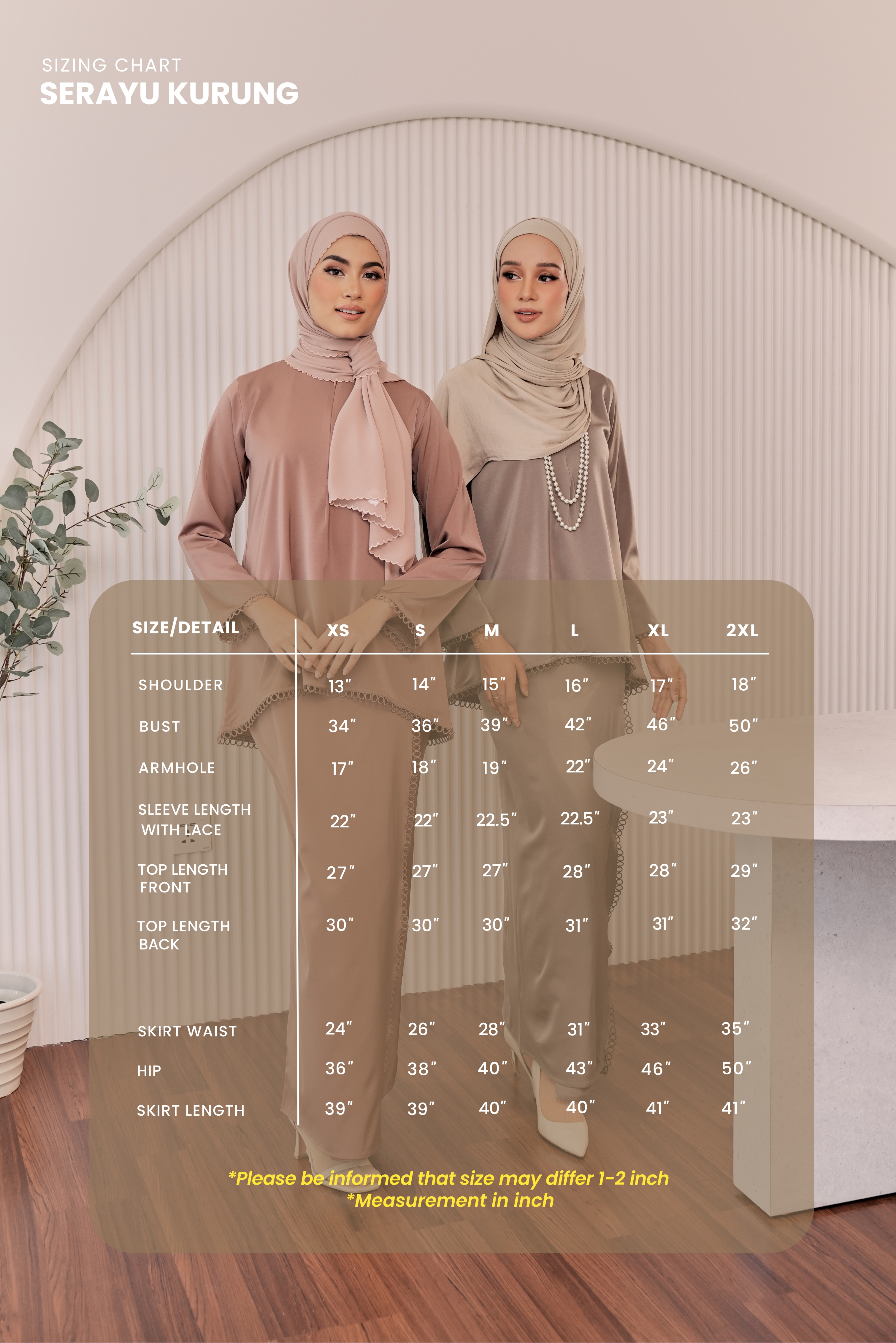 SERAYU Kurung in Brown